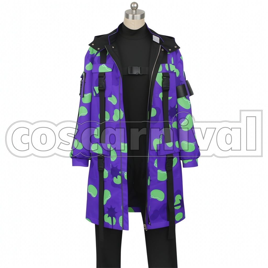 Disney Twisted-Wonderland Outfit Jamil Viper Beans Camo Cosplay Costume