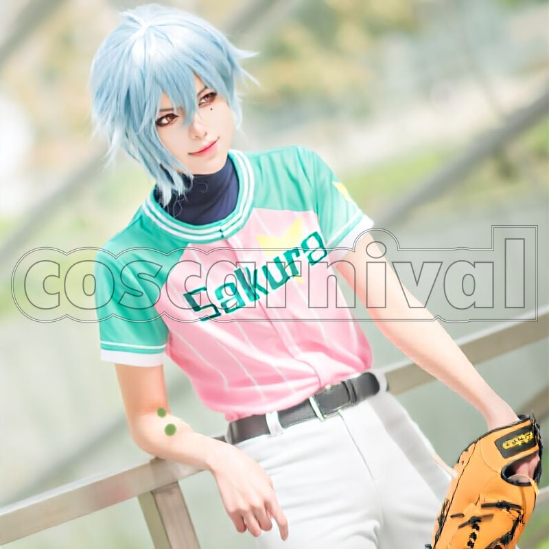 Misumi Ikaruga First Crush Baseball Season 2 PV Baseball Uniform Cosplay cosplay costume from A3! Summer Troupe, front view 1