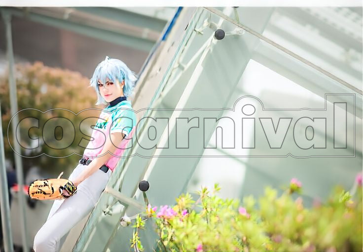 Misumi Ikaruga First Crush Baseball Season 2 PV Baseball Uniform Cosplay cosplay costume from A3! Summer Troupe, front view 3