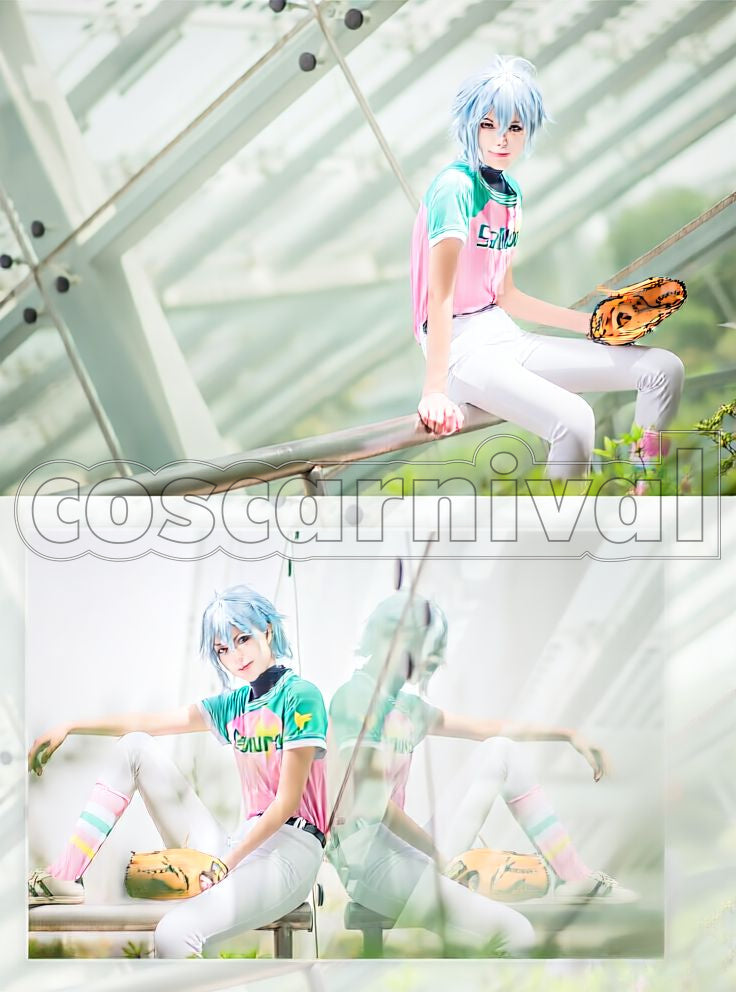 Misumi Ikaruga First Crush Baseball Season 2 PV Baseball Uniform Cosplay cosplay costume from A3! Summer Troupe, front view 5