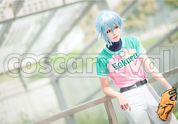 Misumi Ikaruga First Crush Baseball Season 2 PV Baseball Uniform Cosplay cosplay costume from A3! Summer Troupe, front view 6