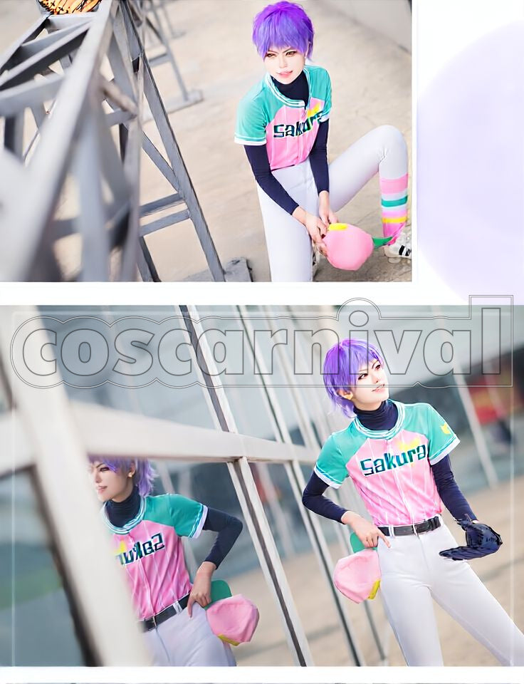 Tenma Sumeragi Kazunari Miyoshi Muku Sakisaka Kumon Hyodo First Crush Baseball Season 2 PV Baseball Uniform Cosplay cosplay costume from A3! Summer Troupe, front view 4