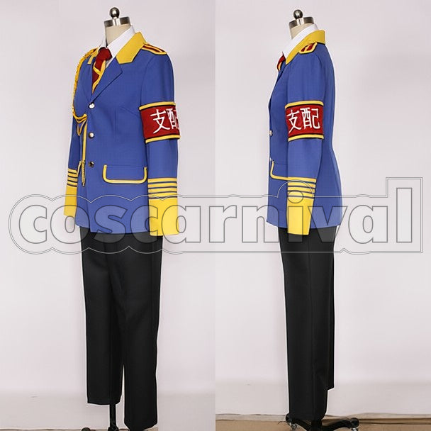 Seiya Kanie Manager cosplay costume from Amagi Brilliant Park, front view 2