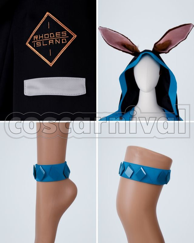 Amiya Cosplay cosplay costume from Arknights, accessory set view