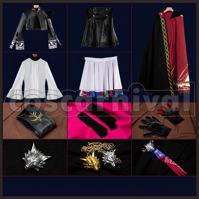 Lappland the Decadenza Cosplay cosplay costume from Arknights, set view