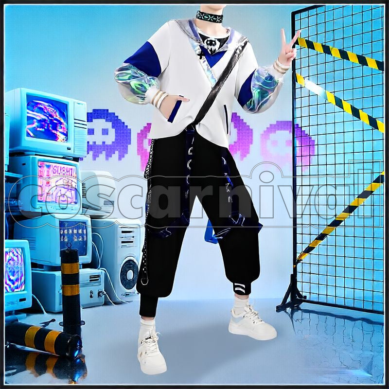 Mizuki A Player Forever Cosplay cosplay costume from Arknights, front view 2