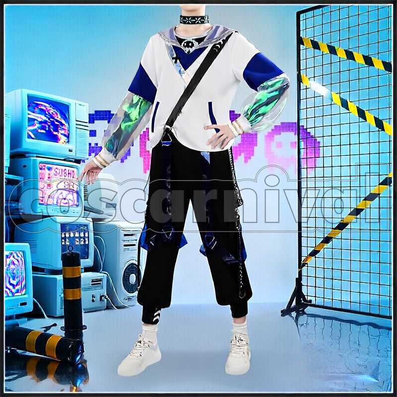 Mizuki A Player Forever Cosplay cosplay costume from Arknights, front view 3