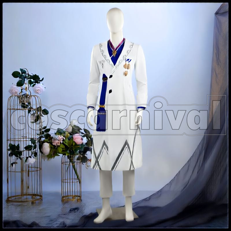 SilverAsh the Reignfrost Cosplay cosplay costume from Arknights, front view 3