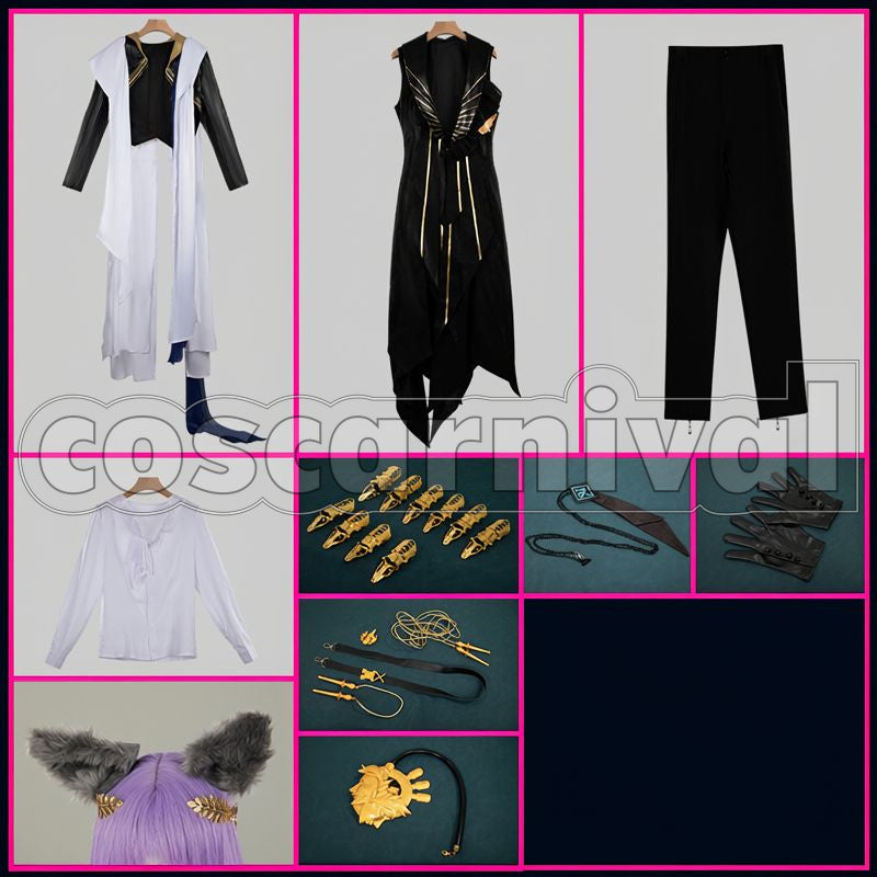 Tragodia Ritualist Cosplay cosplay costume from Arknights, set view