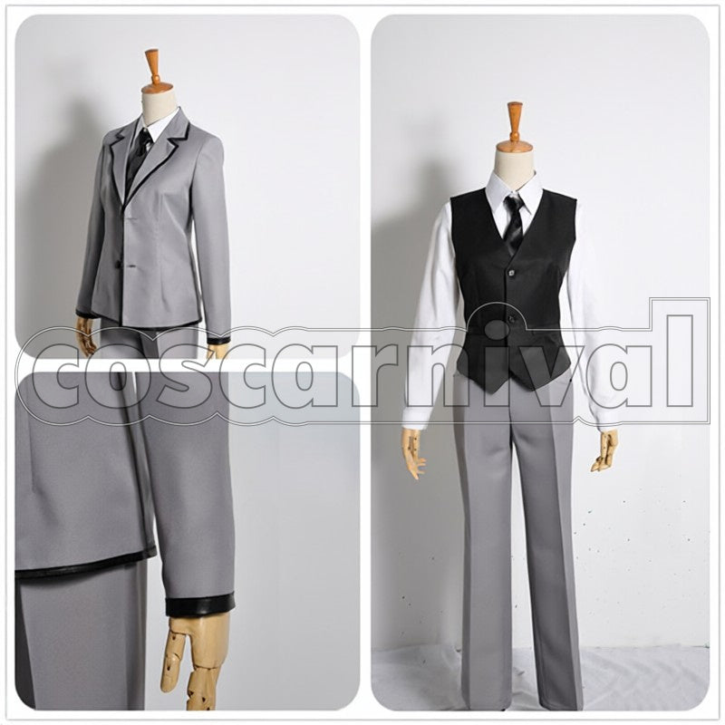 Tomohito Sugino Male cosplay costume from Assassination Classroom, front view 2