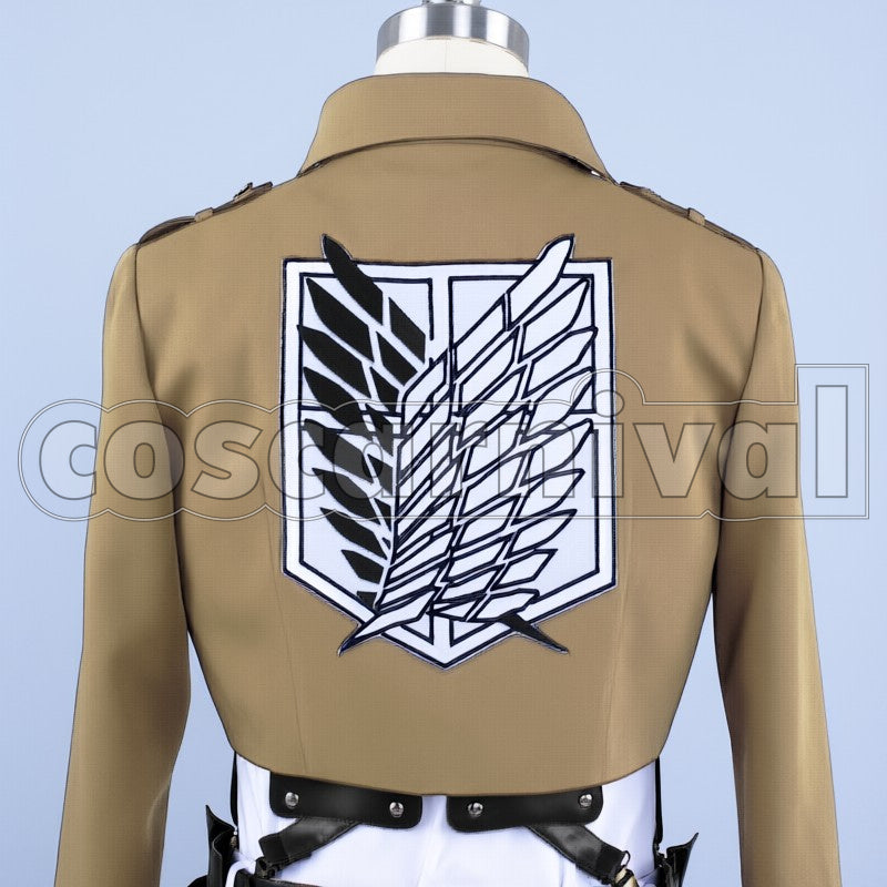 Survey Corps Mikasa Ackerman cosplay costume from Attack on Titan, back view 4