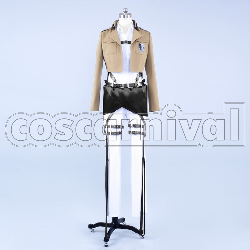 Survey Corps Mikasa Ackerman cosplay costume from Attack on Titan, front view 2