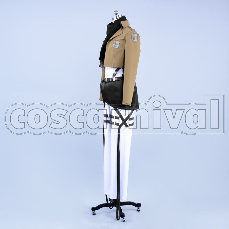 Survey Corps Mikasa Ackerman cosplay costume from Attack on Titan, side view 2