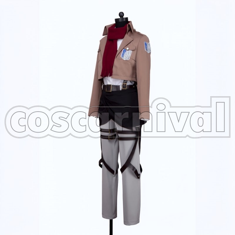 Survey Corps Mikasa Ackerman cosplay costume from Attack on Titan, front view 2