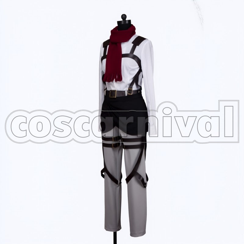 Survey Corps Mikasa Ackerman cosplay costume from Attack on Titan, side view 2