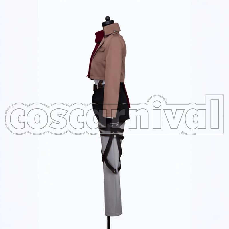 Survey Corps Mikasa Ackerman cosplay costume from Attack on Titan, side view