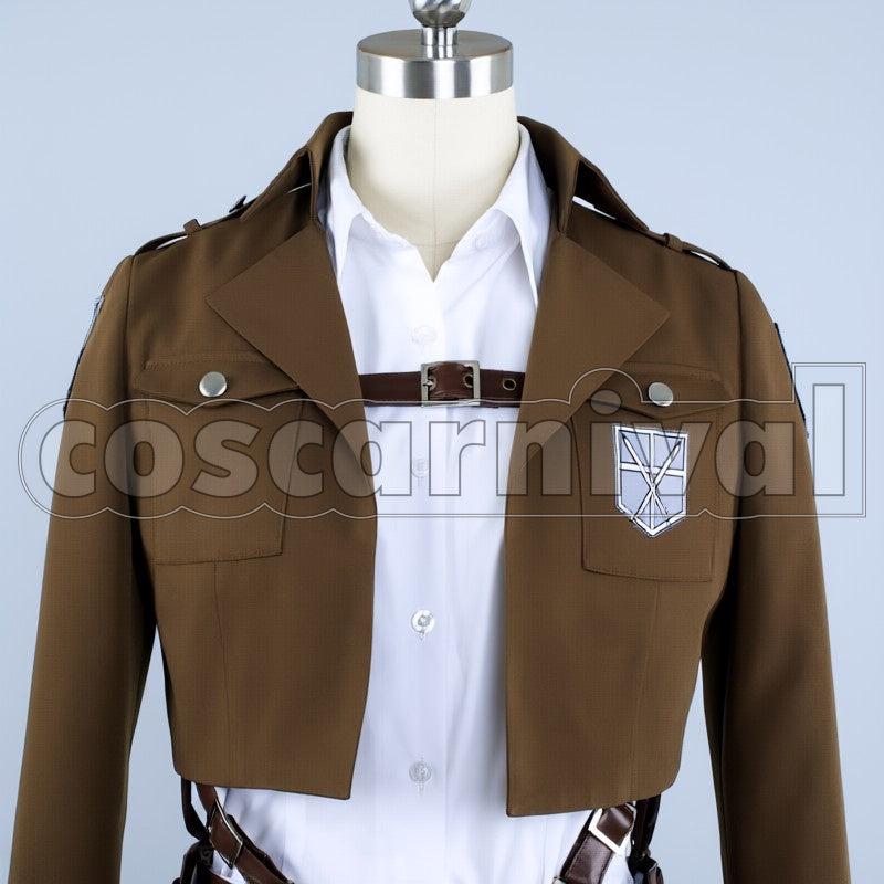 Survey Corps Armin Arlert cosplay costume from Attack on Titan, front view 2