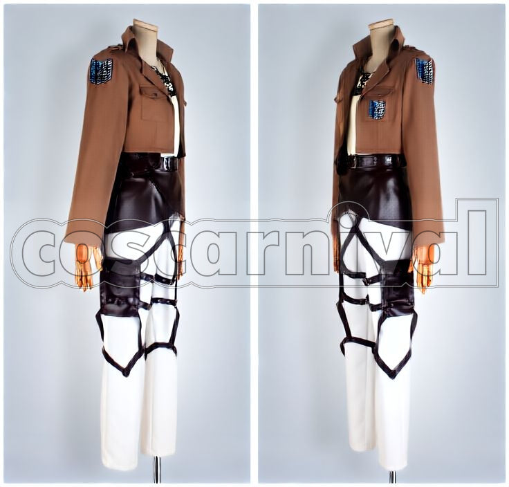 Titan Eren Yeager Survey Corps Uniform Embroidered Version Cosplay cosplay costume from Attack on, front view 2