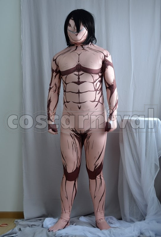 Eren Yeager cosplay costume from Attack on Titan, front view