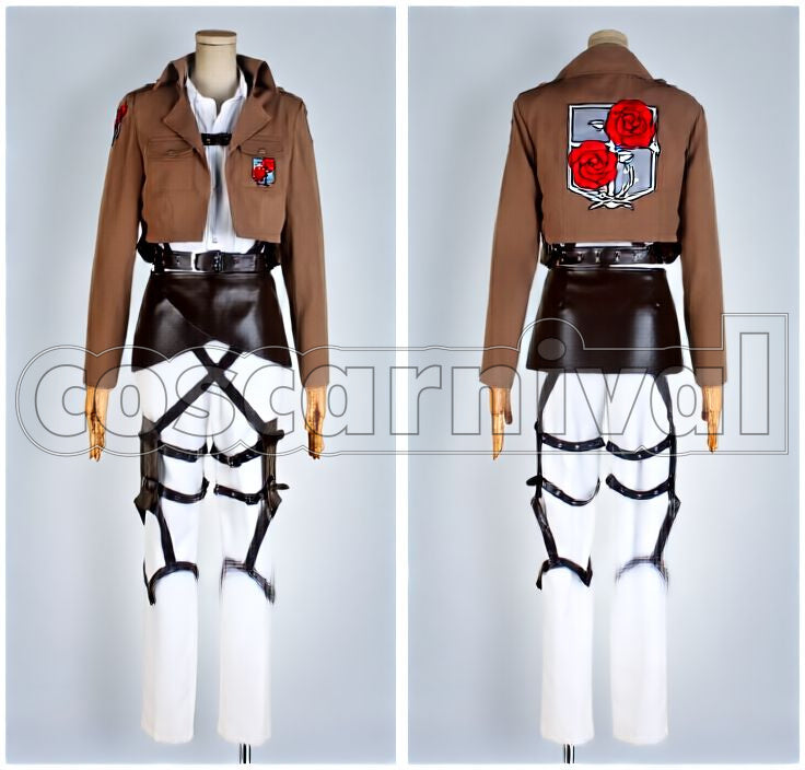 Titan Hannes Garrison Regiment Uniform Embroidered Version Cosplay cosplay costume from Attack on, detail-1