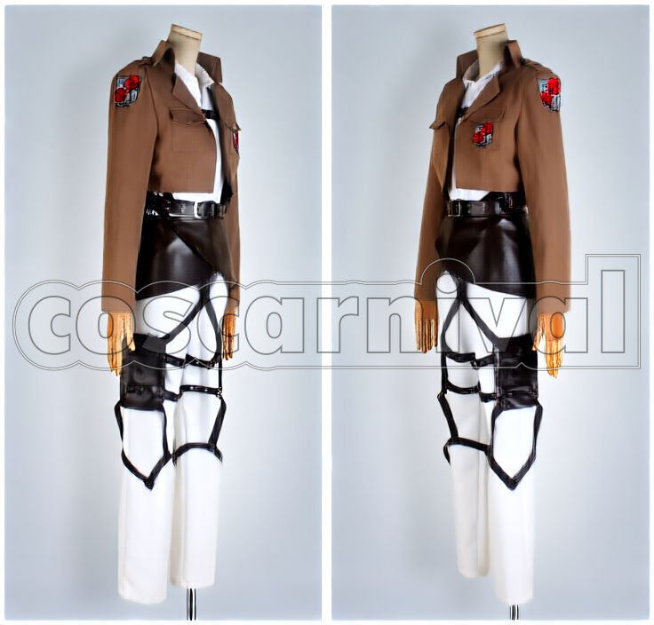 Titan Hannes Garrison Regiment Uniform Embroidered Version Cosplay cosplay costume from Attack on, front view 2