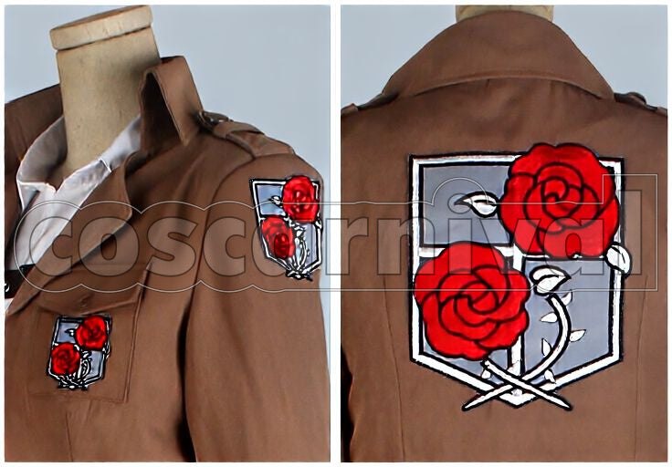 Titan Hannes Garrison Regiment Uniform Embroidered Version Cosplay cosplay costume from Attack on, detail-3
