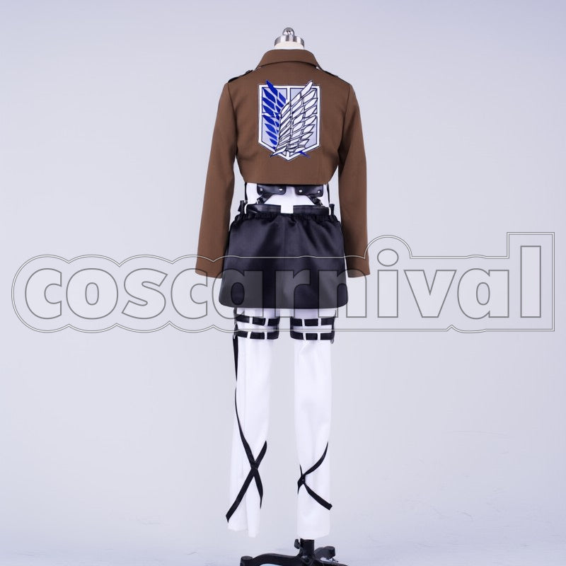 Survey Corps Captain Levi cosplay costume from Attack on Titan, back view