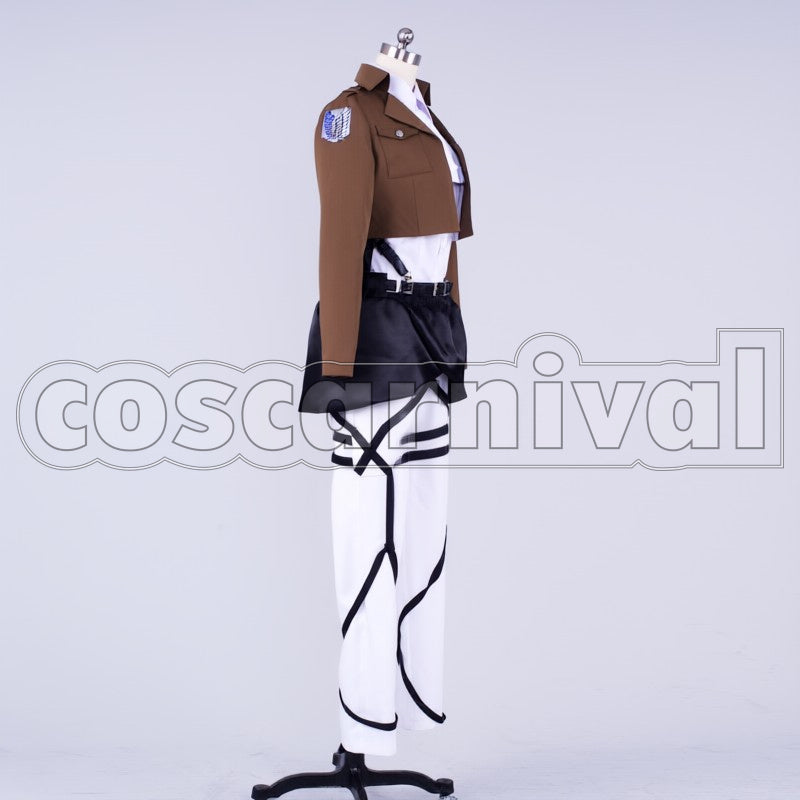 Survey Corps Captain Levi cosplay costume from Attack on Titan, side view