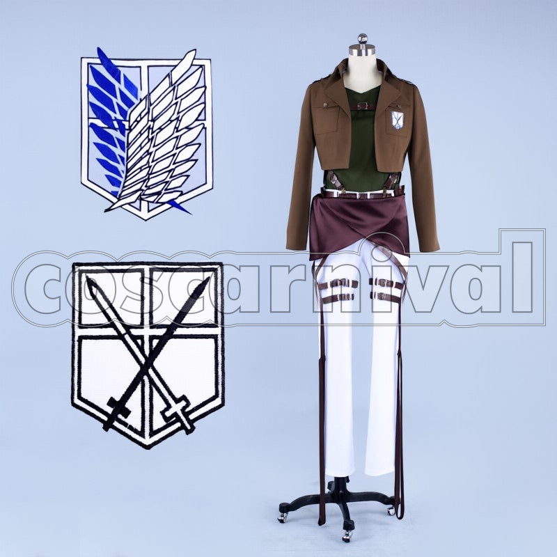 Survey Corps Reiner Braun cosplay costume from Attack on Titan, front view