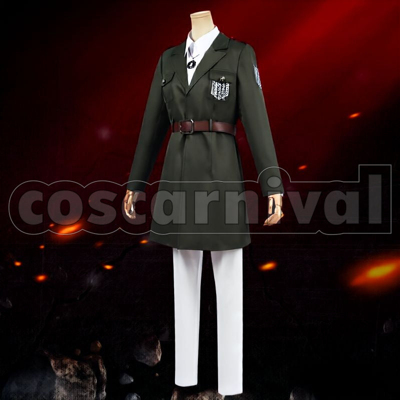 Titan Survey Corps Marley Military Uniform Embroidered Version Cosplay cosplay costume from Attack on, front view 3