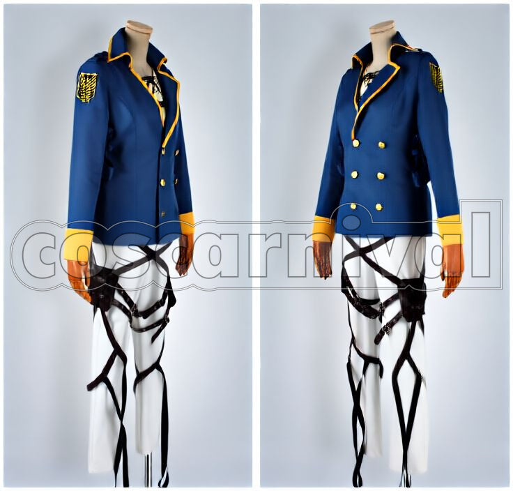 Titan: Wings of the Counterattack ONLINE Eren Yeager Independent Special Logistics Soldier Cosplay cosplay costume from Attack on, front view 2