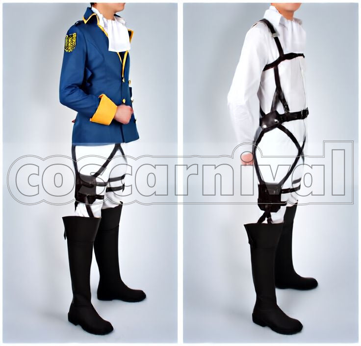 Titan: Wings of the Counterattack ONLINE Captain Levi Independent Special Logistics Soldier Cosplay cosplay costume from Attack on, side view