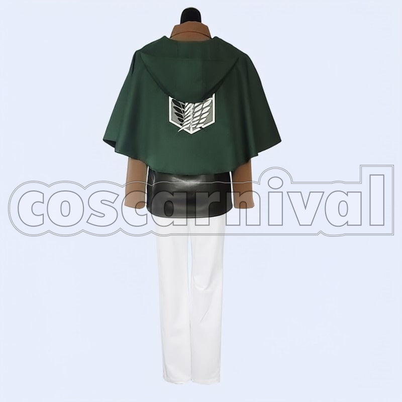 Survey Corps Eren Yeager cosplay costume from Attack on Titan, back view