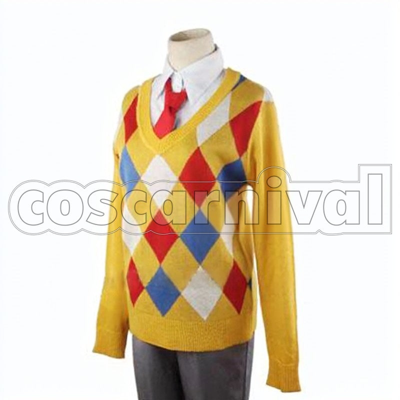 Akihito Kanbara Sweater Diamond Sweater Free Size cosplay costume from Beyond the Boundary, side view