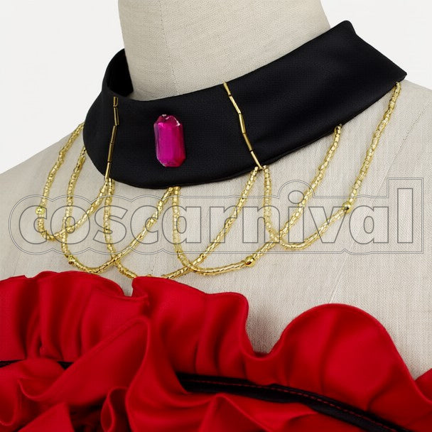 Madam Red Ball Gown cosplay costume from Black Butler, detail-2