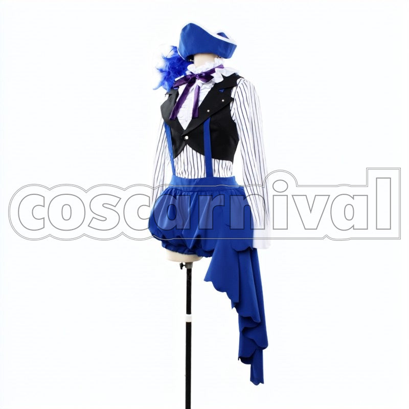 of Circus Circus Arc Ciel Phantomhive cosplay costume from Black Butler: Book, side view