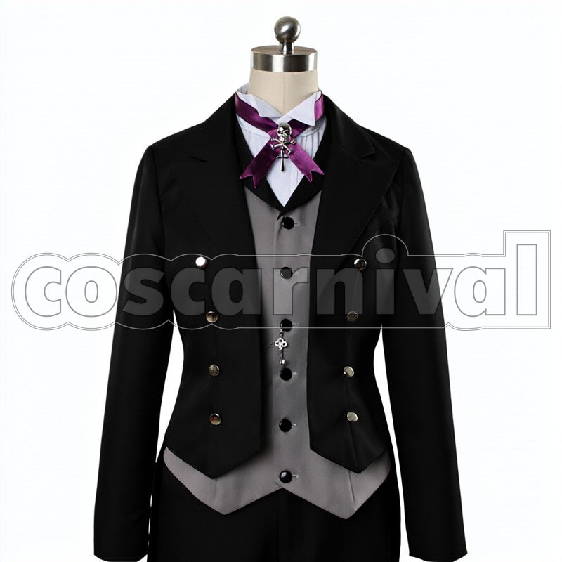 of Circus Circus Arc Sebastian Michaelis cosplay costume from Black Butler: Book, detail-1