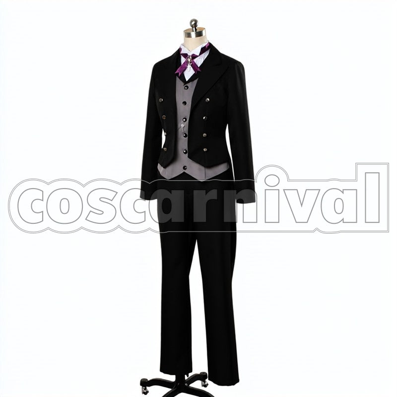 of Circus Circus Arc Sebastian Michaelis cosplay costume from Black Butler: Book, front view 2
