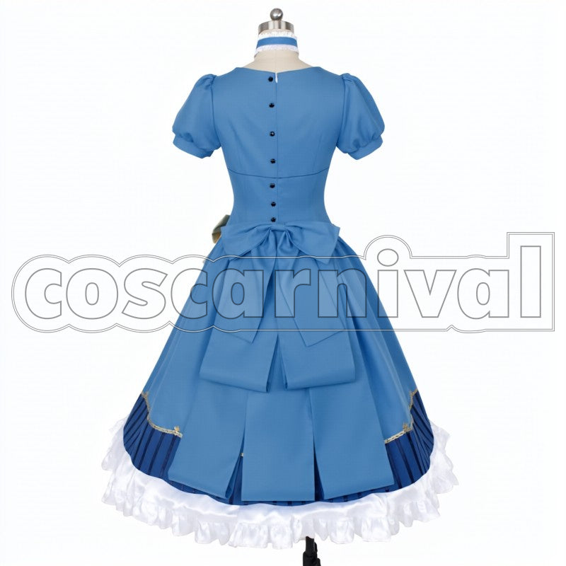of the Atlantic Elizabeth Midford cosplay costume from Black Butler Book, back view