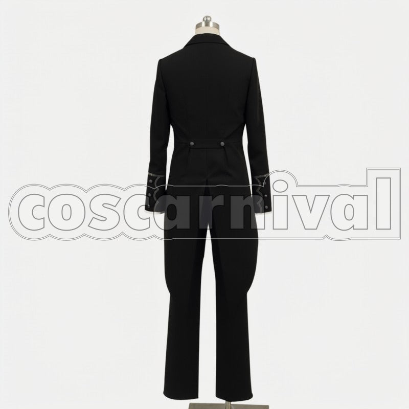 Claude Faustus cosplay costume from Black Butler II, back view