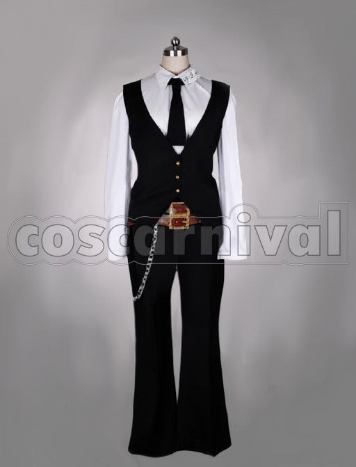 Hazama Yuuki Terumi cosplay costume from BlazBlue, front view 2