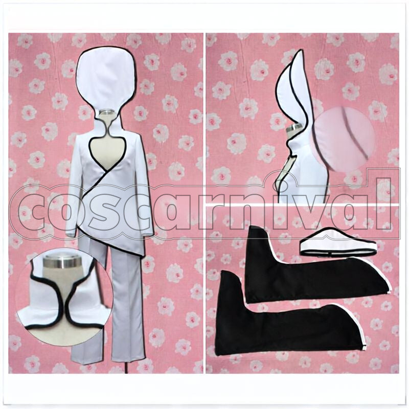 Gilga Arrancar Espada with Eyepatch Cosplay cosplay costume from Bleach Nnoitra, set view