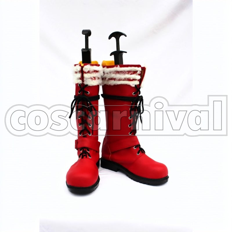 Okumura cosplay costume from Blue Exorcist Rin, side view 2