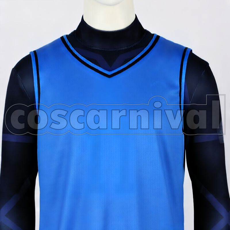 Practice Uniform Customizable Number & Name Cosplay cosplay costume from Blue Lock, front view 4