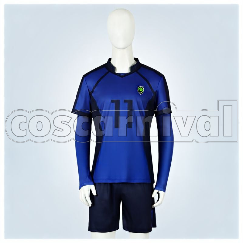 Uniform Customizable Number & Name Cosplay cosplay costume from Blue Lock, front view 1