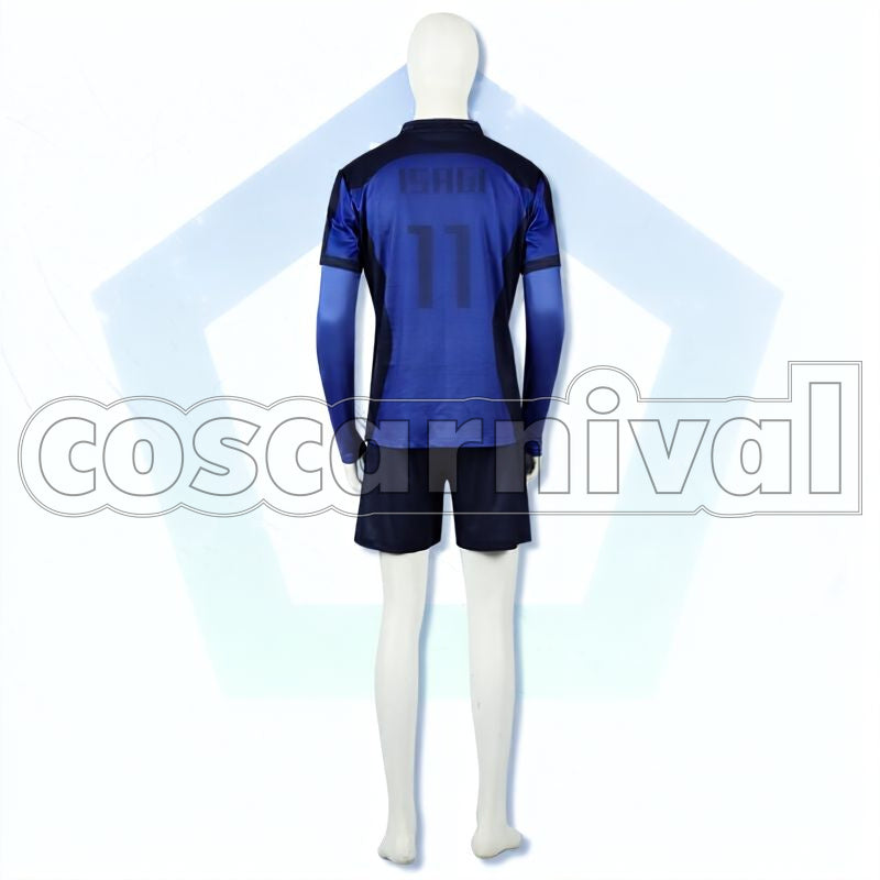 Uniform Customizable Number & Name Cosplay cosplay costume from Blue Lock, back view 1