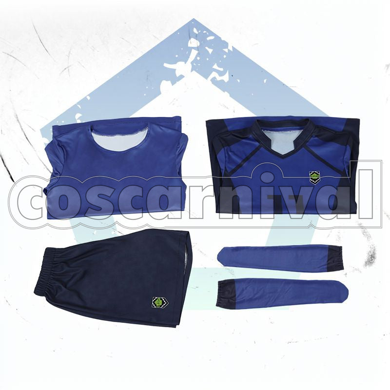 Uniform Customizable Number & Name Cosplay cosplay costume from Blue Lock, set view