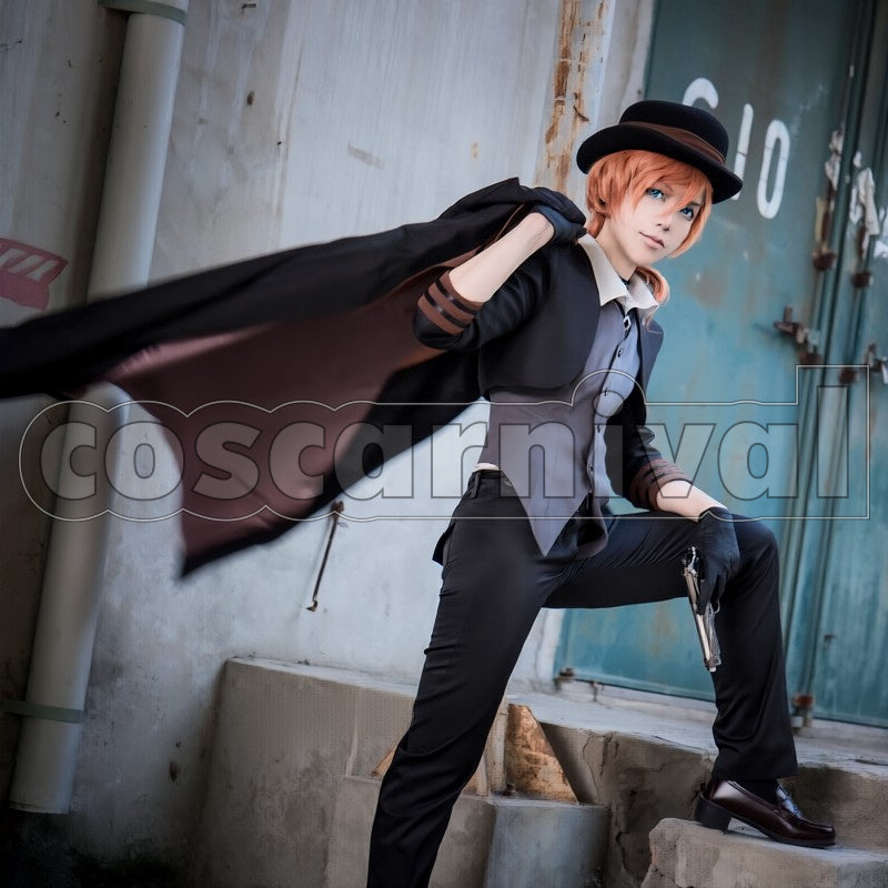 Chuya Nakahara cosplay costume from Bungo Stray Dogs, front view 3