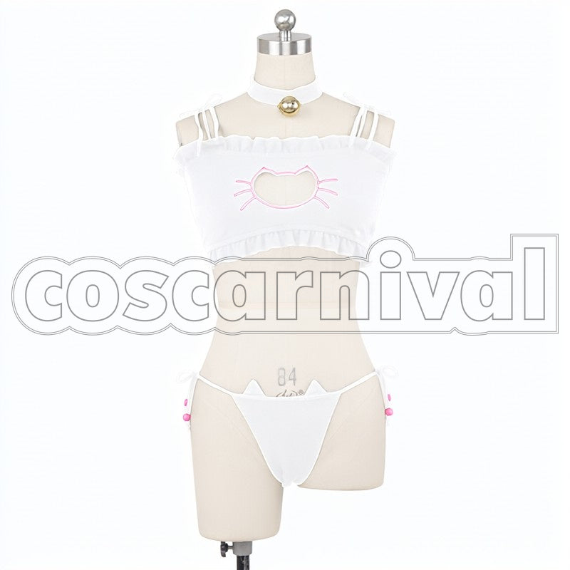 Open-Cup Bra Underwear cosplay costume from Cat, front view 2