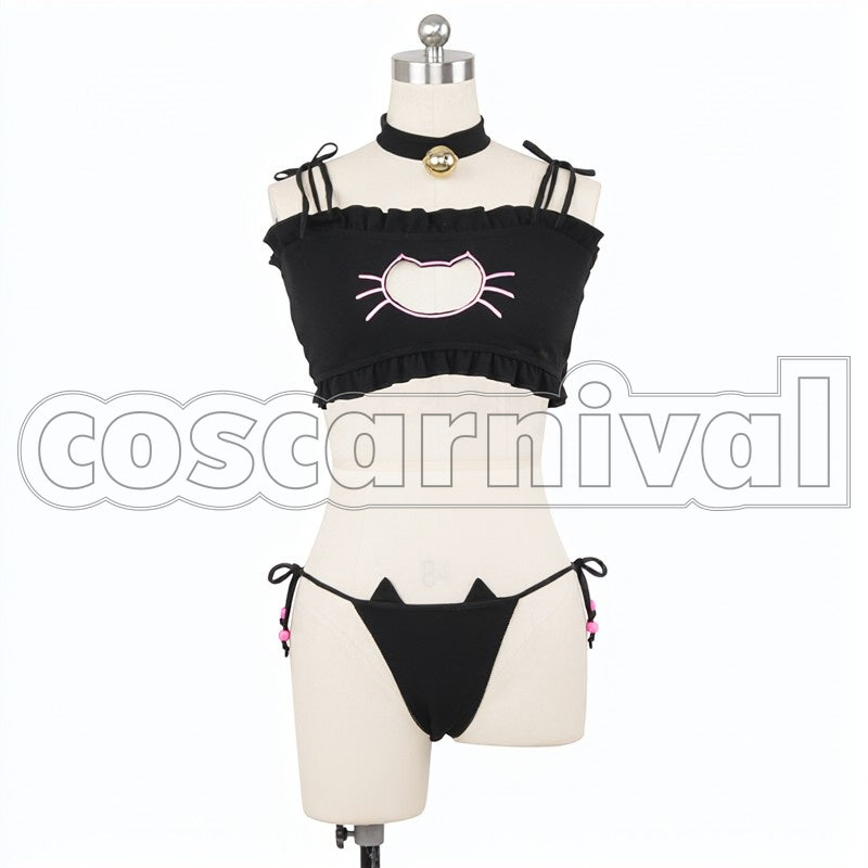 Open-Cup Bra Underwear cosplay costume from Cat, front view 3